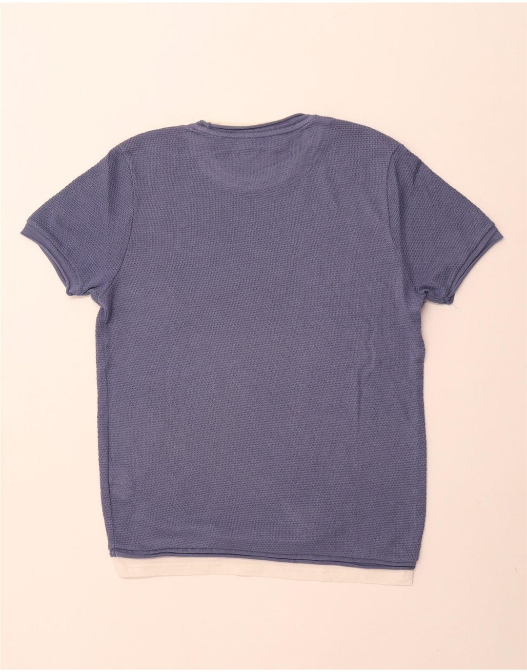 ZARA Homme T-Shirt Top Bleu Marine Moyen Coton