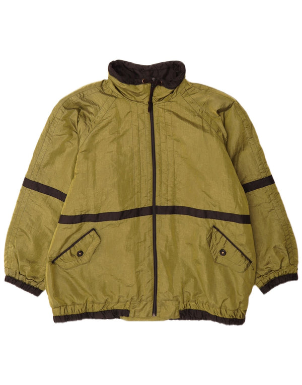 Veste coupe-vent vintage pour homme UK 44 2XL Vert Colourblock Polyester
