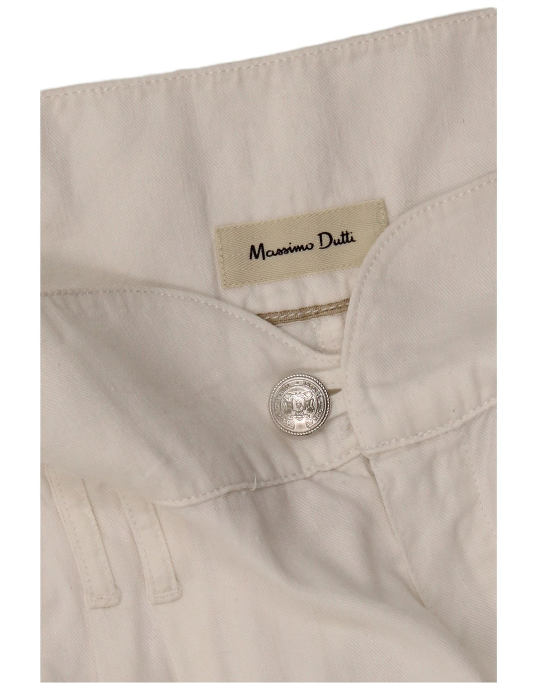 MASSIMO DUTTI Pantalon Chino Pegged Femme W30 L27 Blanc