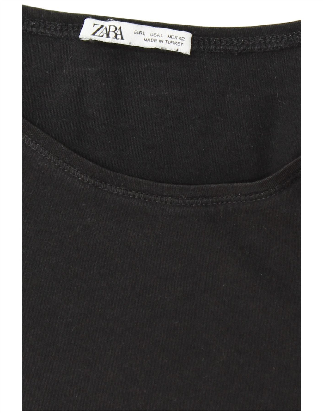 ZARA Womens T-Shirt Top UK 16 Large Black