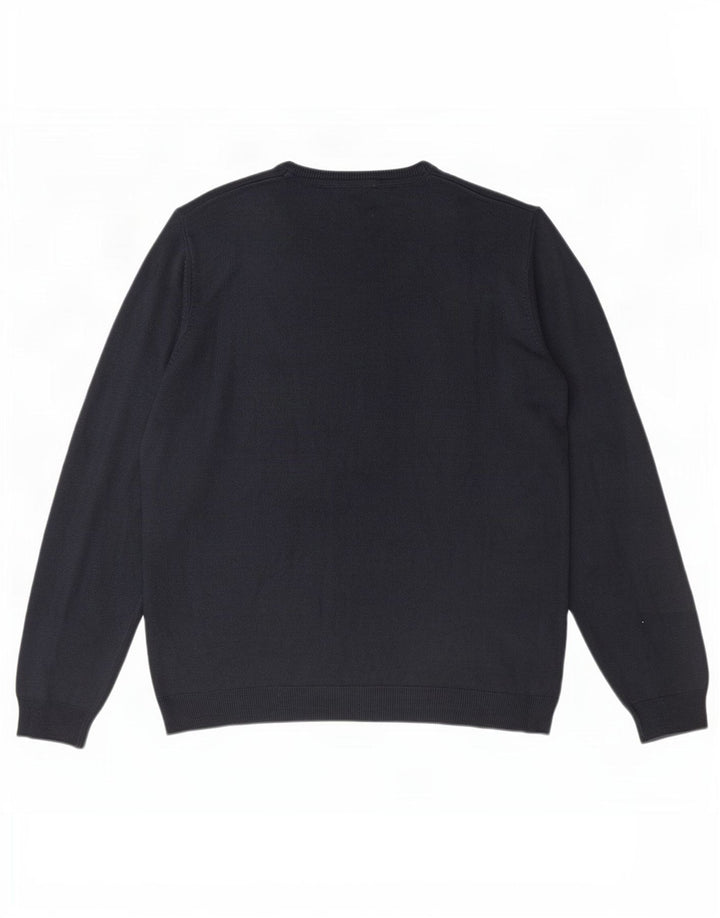 Marks & Spencer Pull col V pour homme XL Bleu marine Acrylique