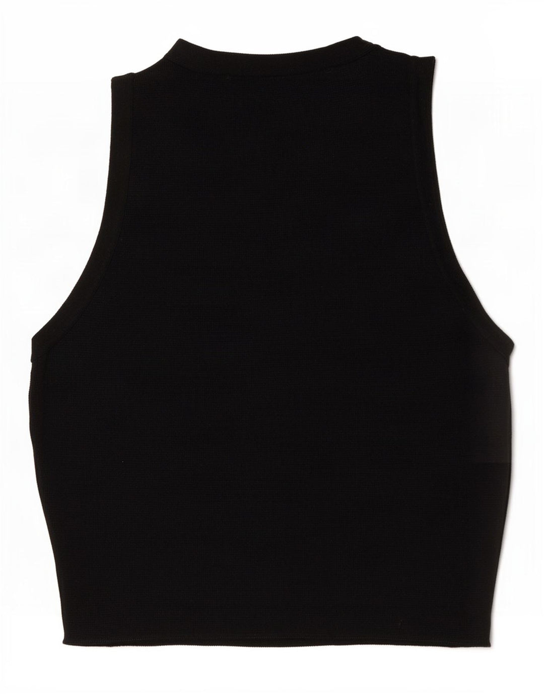 Zara Womens Crop Débardeur UK 12 Moyen Noir