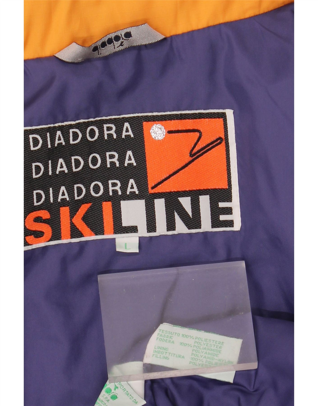 DIADORA Veste de ski pour homme UK 40 Large Bleu Colorblock Polyester