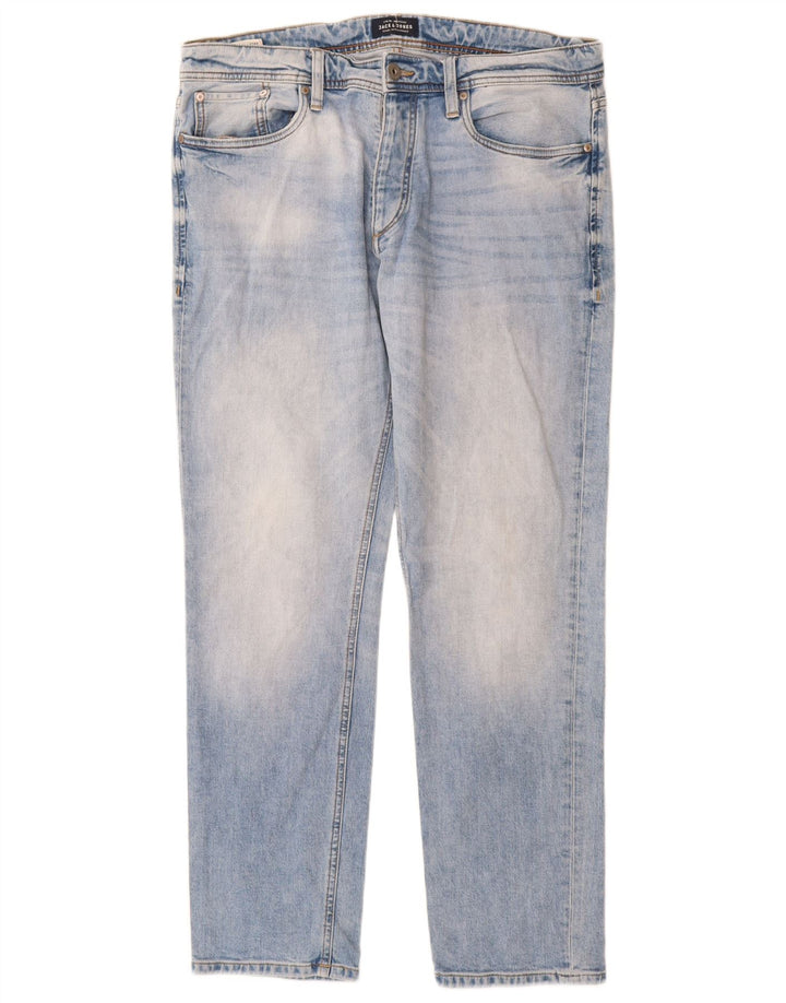 JACK & JONES Jean Droit Homme W36 L32 Bleu Coton