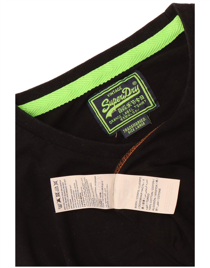 Superdry T-Shirt Homme Haut Large Noir Coton