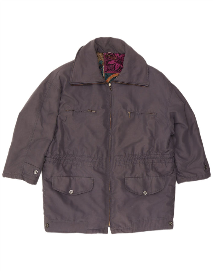 veste utilitaire femme vintage UK 16 Grand Gris