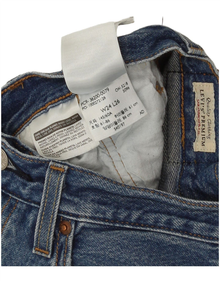 Levi's Jean Droit 501 Femme W24 L26 Bleu Coton