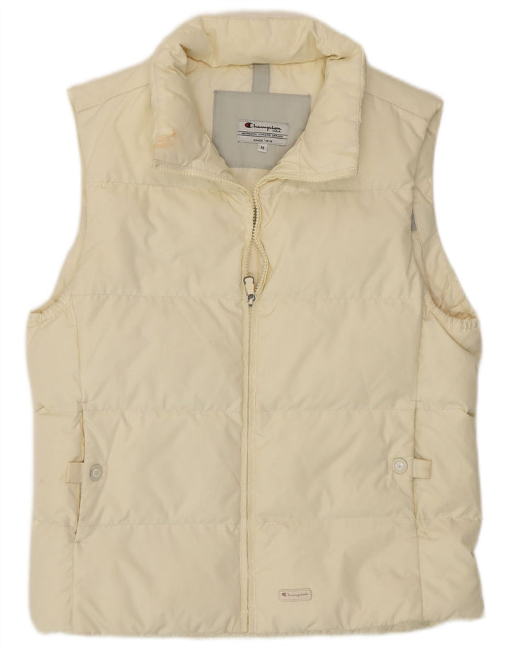 Champion Gilet rembourré pour femme UK 14 Medium Off White Polyester