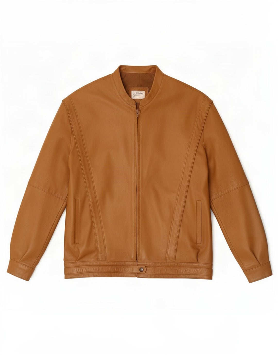 veste en cuir surdimensionnée femme vintage UK 12 Beige moyen