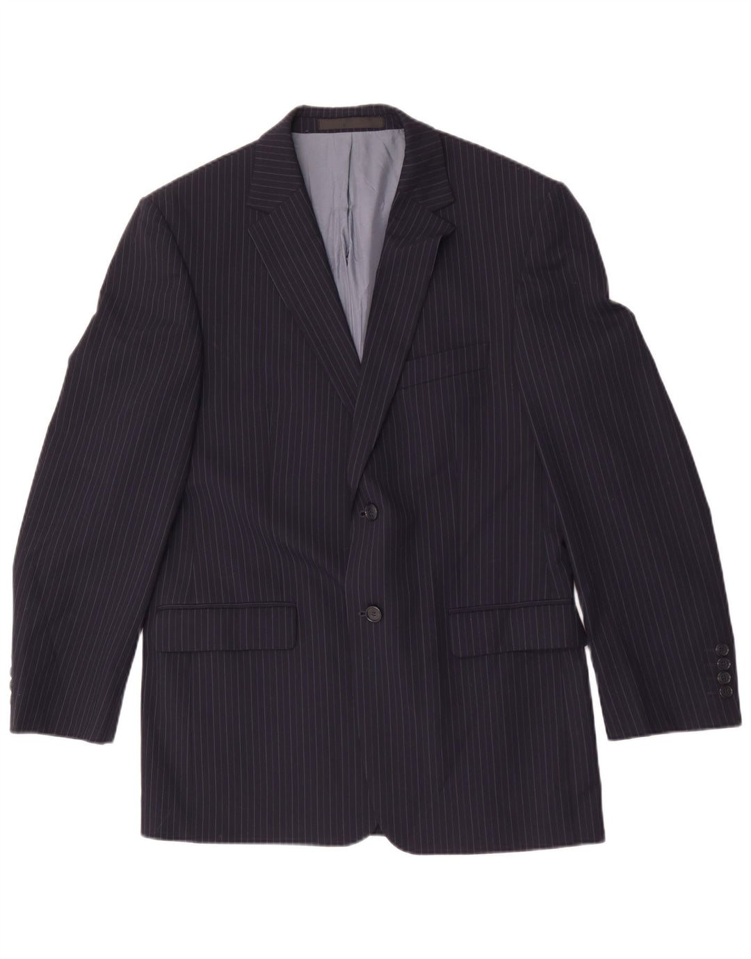 Marks & Spencer Veste blazer pour femme UK 40 Bleu marine moyen à fines rayures