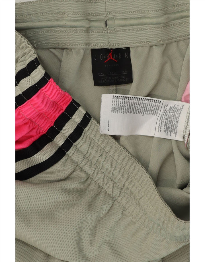 Jordan Short de sport graphique pour homme 2XL Gris Colorblock Polyester