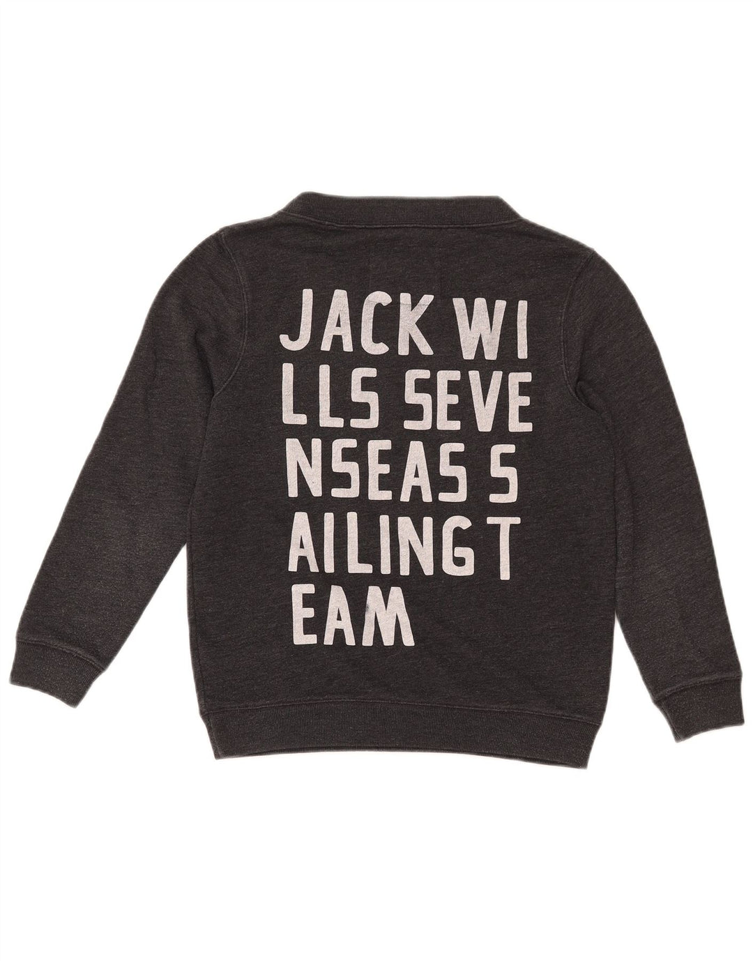 JACK WILLS Sweat-shirt surdimensionné graphique pour femme UK 8 Small Gris