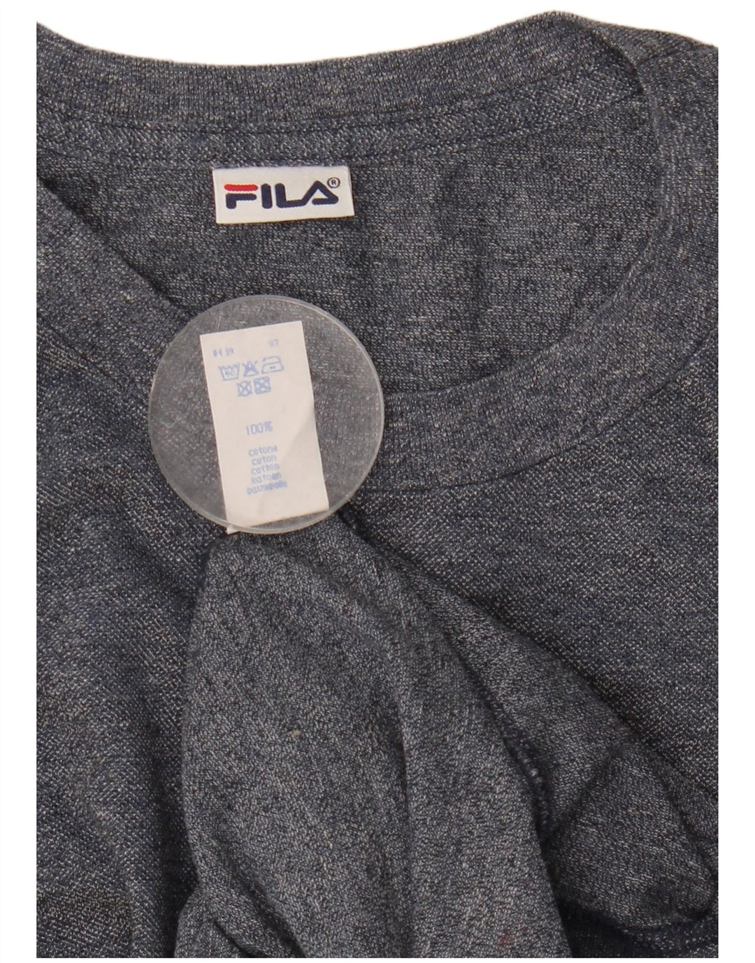 Fila T-Shirt Homme Haut Large Bleu Marine Coton