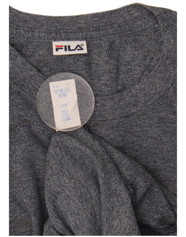 Fila T-Shirt Homme Haut Large Bleu Marine Coton