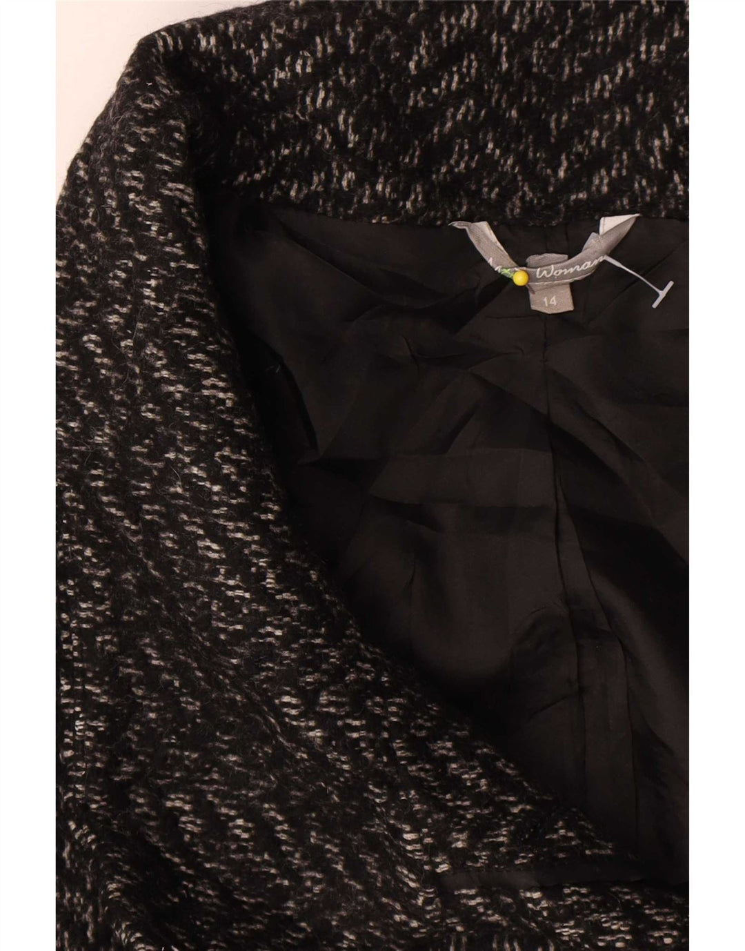Marks & Spencer Manteau pour femme UK 44 Polyester à chevrons gris moyen