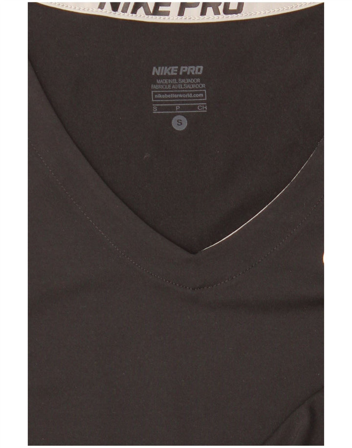 Nike Dri Fit T-shirt pour femme UK 8 Petit Noir