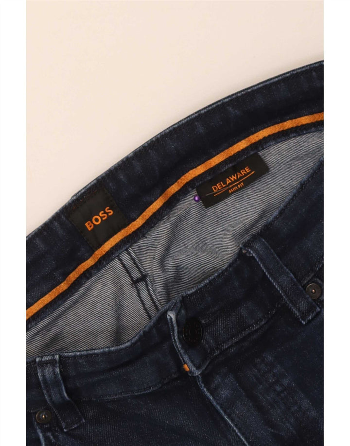 Hugo Boss Jean Slim Delaware W34 L31 Homme Bleu Marine