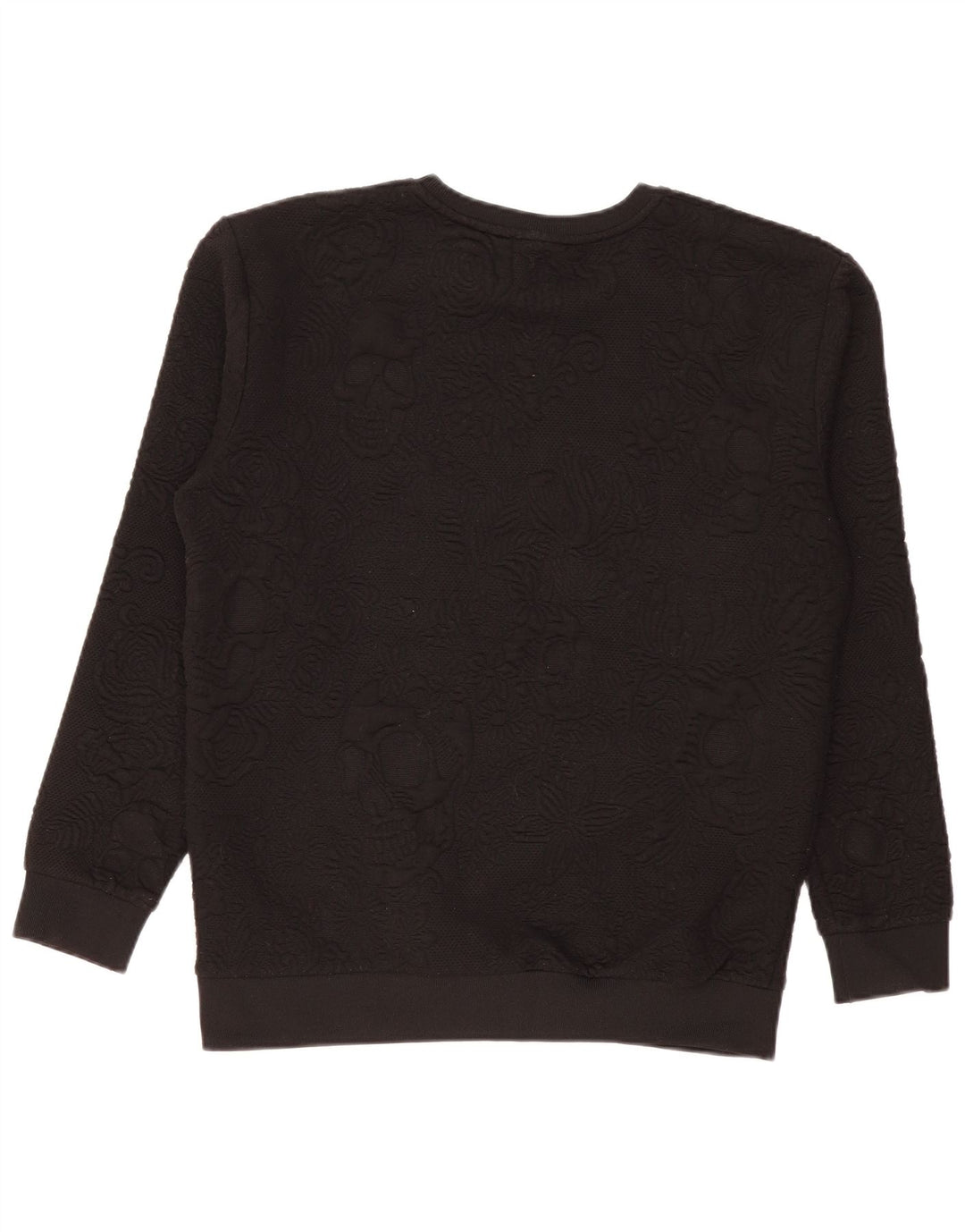 Sweatshirt Zara pour hommes Jumper Large Noir à motif floral en polyester