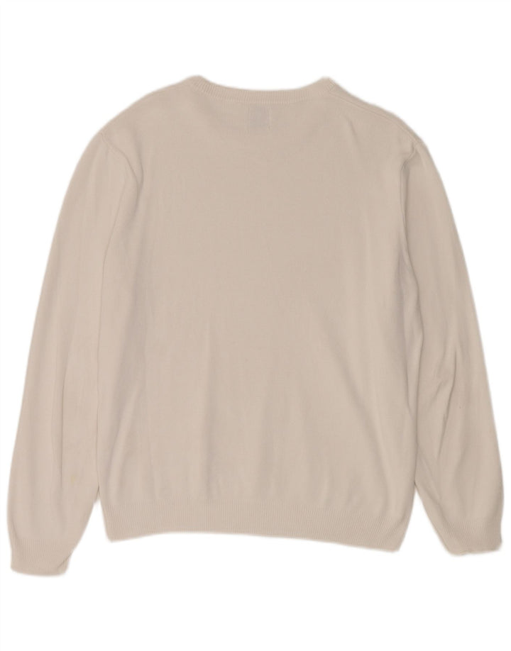 Zara Pull ras du cou pour homme, grand, blanc