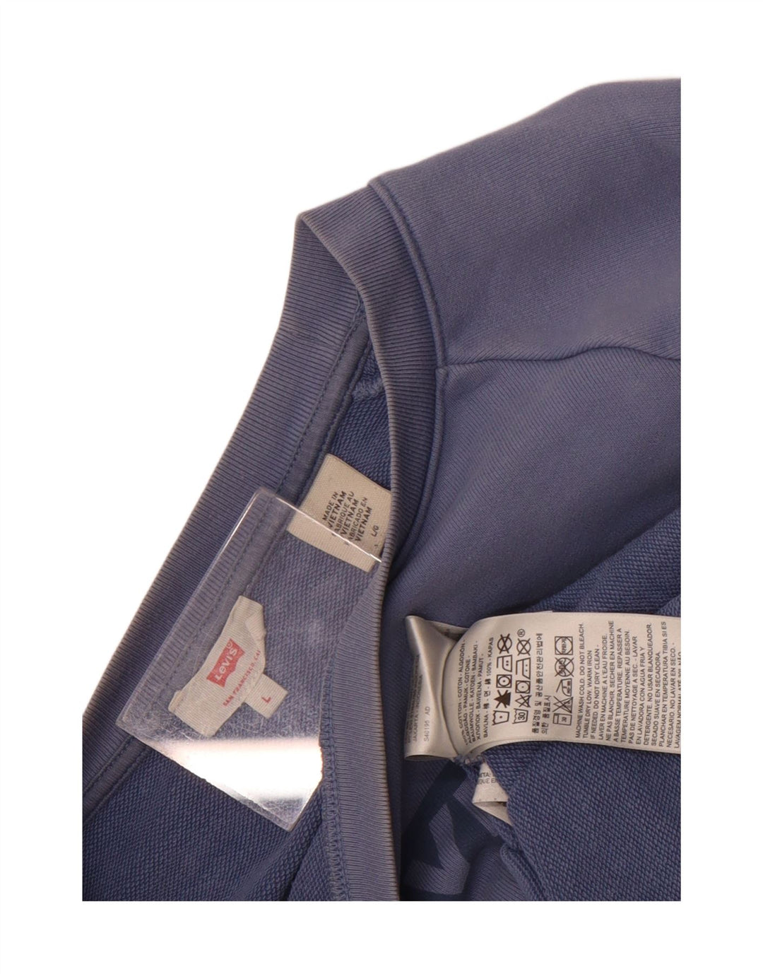 Levi's Sweat-shirt court surdimensionné pour femme UK 16 Large Bleu