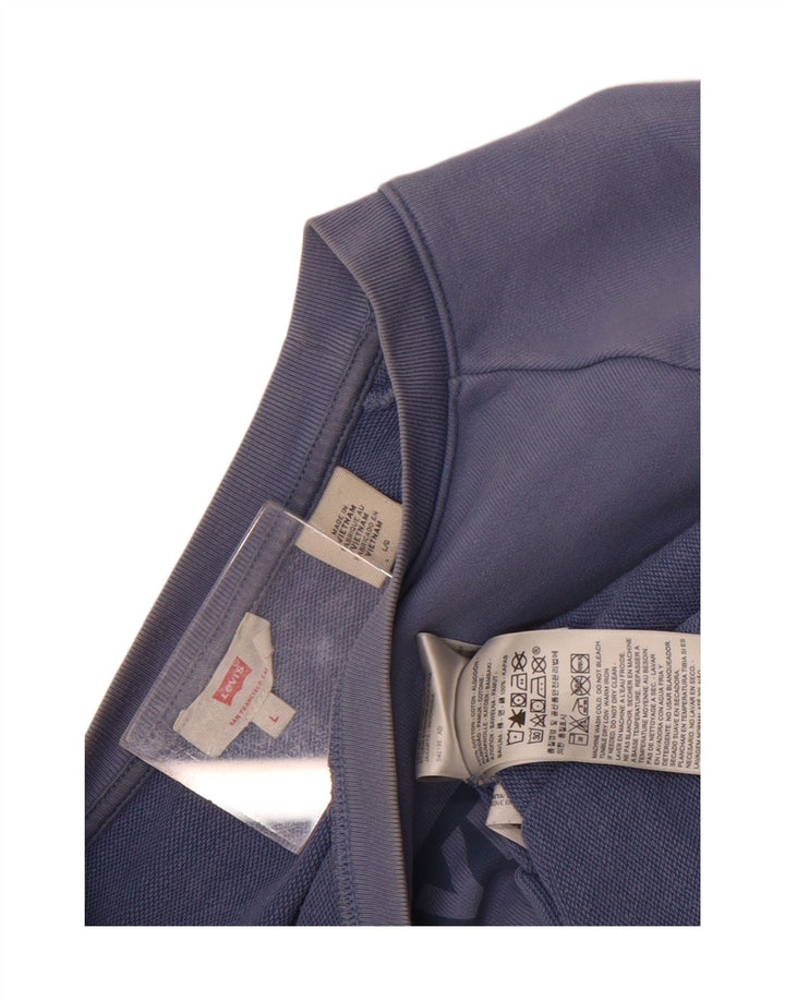 Levi's Sweat-shirt court surdimensionné pour femme UK 16 Large Bleu