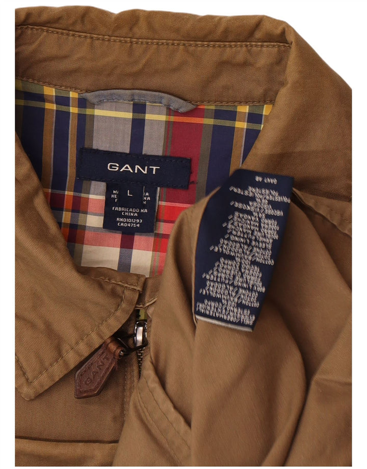 Gant Veste Bomber Homme UK 40 Large Marron Coton