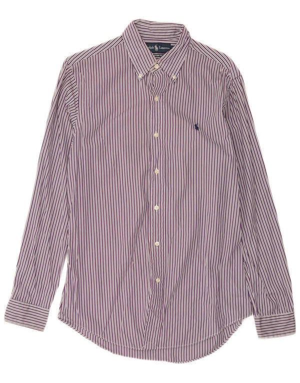 Ralph Lauren Chemise sur mesure pour homme Petit coton rayé violet