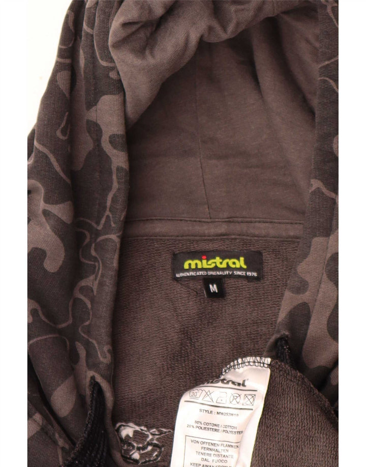Mistral Pull à capuche surdimensionné graphique pour femme UK 14 Gris moyen Camouflage