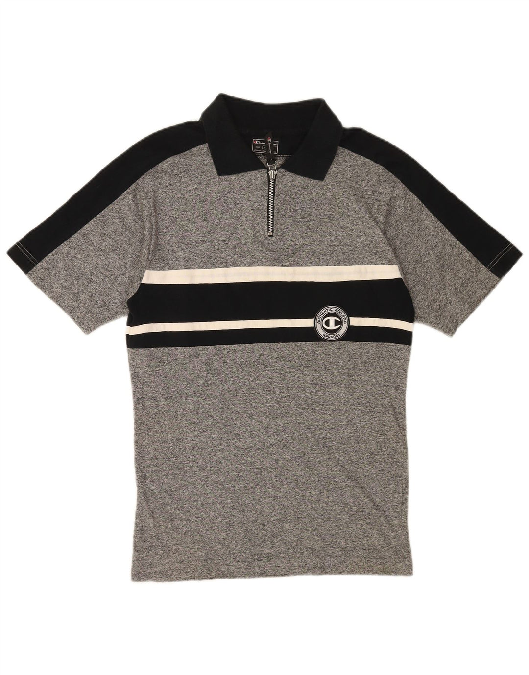 Champion Polo Homme Petit Gris Colorblock