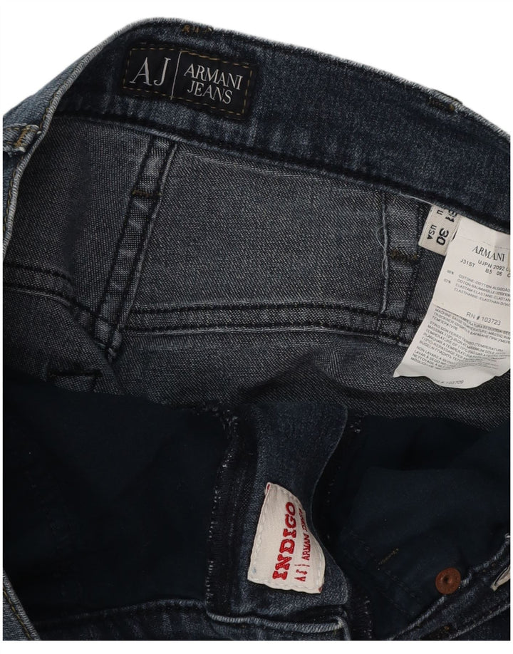 Armani Jean droit indigo W31 L29 bleu marine en coton pour homme