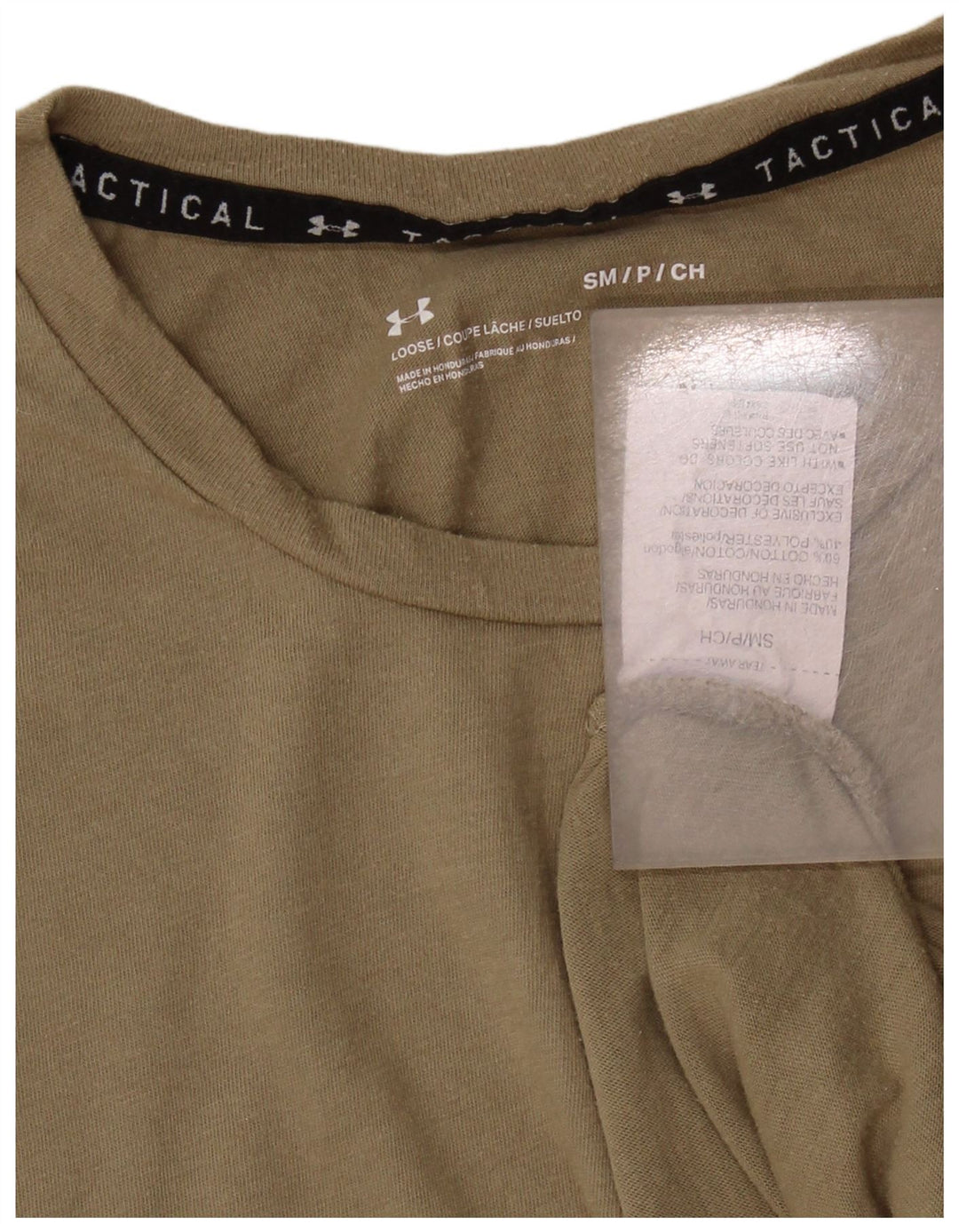 UNDER ARMOUR T-Shirt Homme Petit Kaki Coton