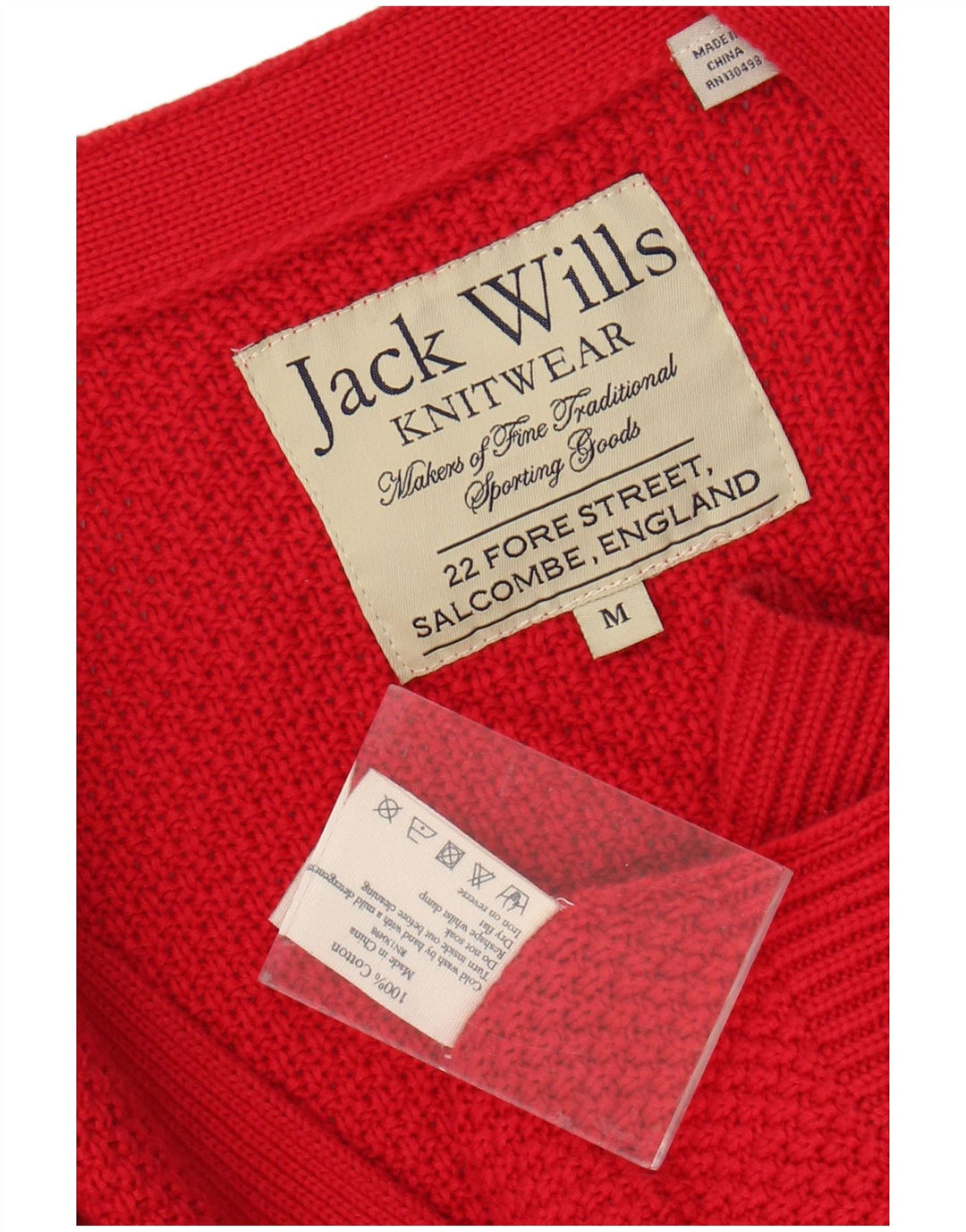 JACK WILLS Pull Cardigan Homme Rouge Moyen Coton