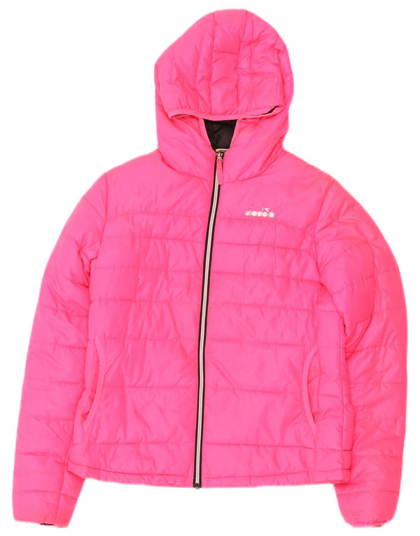 Diadora Veste matelassée à capuche fille 13-14 ans Rose Polyester
