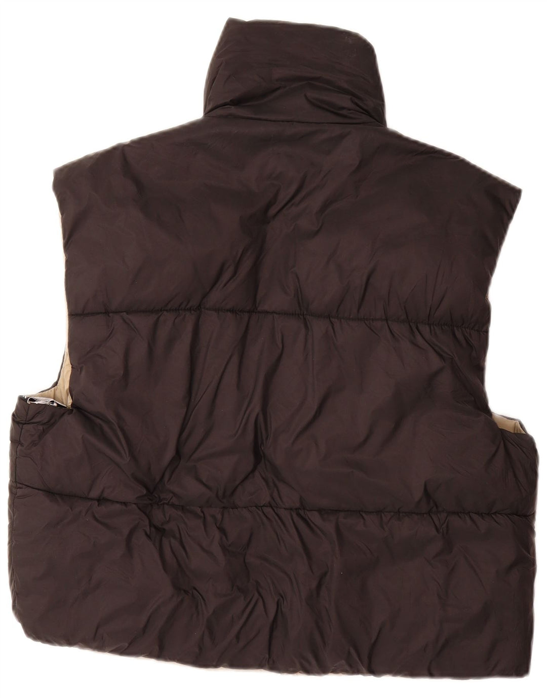 ZARA Womens Padded Gilet UK 16 Large Black