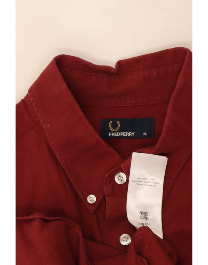 Fred Perry Chemise à manches courtes pour homme XL en coton marron