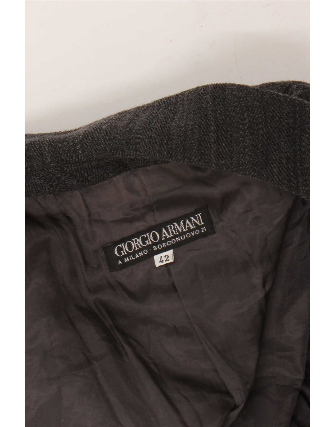 Giorgio Armani Veste Blazer Femme IT 42 Gris Moyen à Fines Rayures