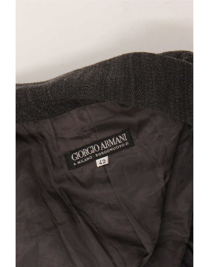 Giorgio Armani Veste Blazer Femme IT 42 Gris Moyen à Fines Rayures