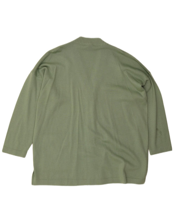 Luisa Spagnoli Pull Cardigan Femme UK 20 2XL Kaki Laine