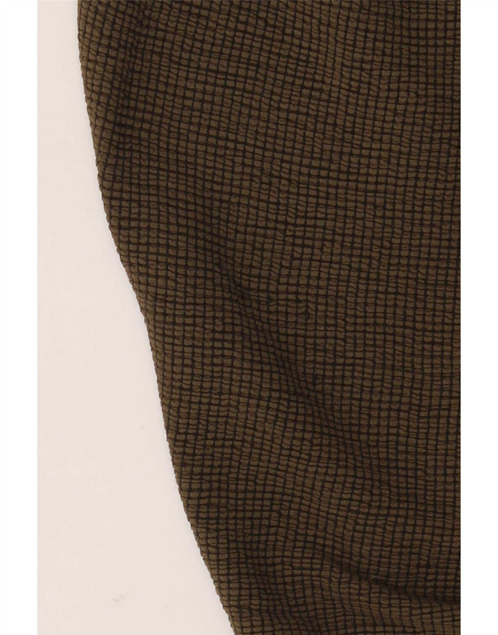 Zara Femme Haut Oversize Manches 3/4 UK 14 Medium Kaki Viscose