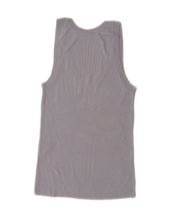 Zara Femme Débardeur UK 10 Petit Bleu Viscose