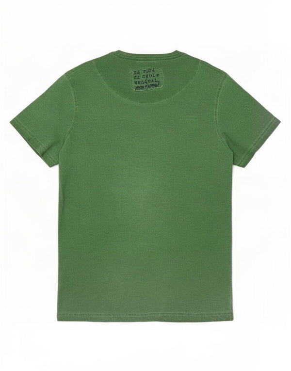 Desigual T-Shirt Graphique Haut Large Vert Coton Homme