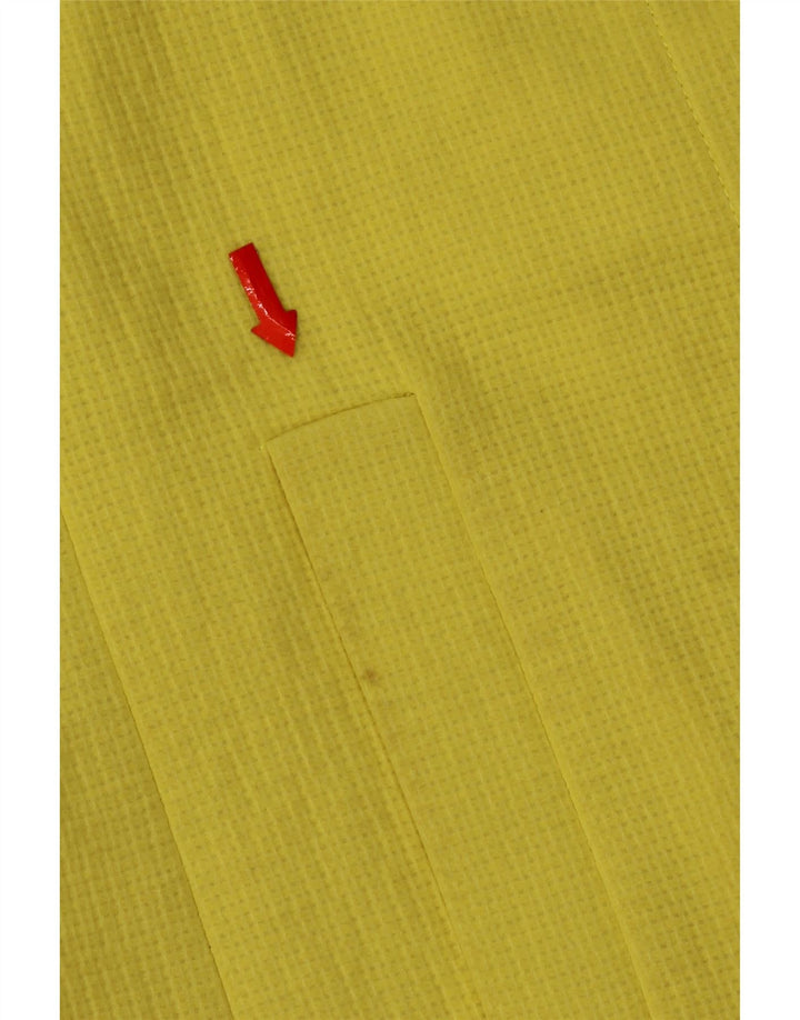 Zara Veste Blazer Femme UK 14 Coton Jaune Moyen