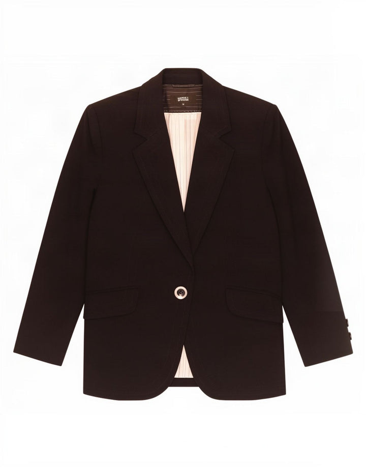 Marks & Spencer Veste blazer à 1 bouton pour femme UK 12 Noir moyen Polyester