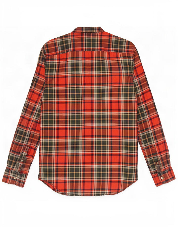 American Eagle Outfitters Chemise en flanelle coupe classique pour homme Petit carreaux rouges