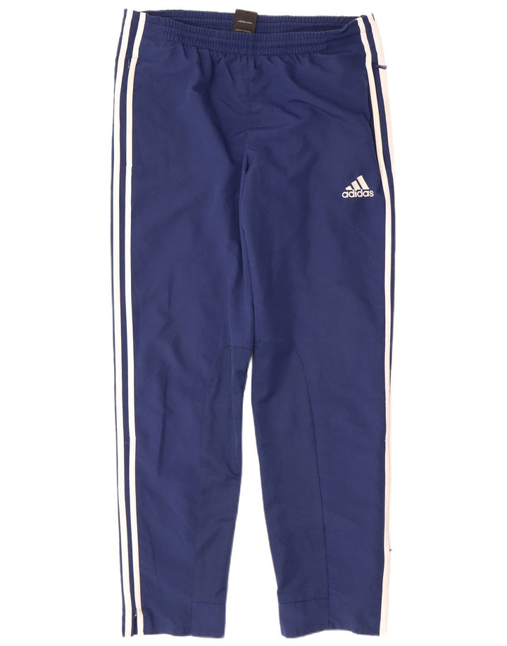 Adidas Pantalon de survêtement pour homme UK 38/40 Bleu marine moyen Polyester