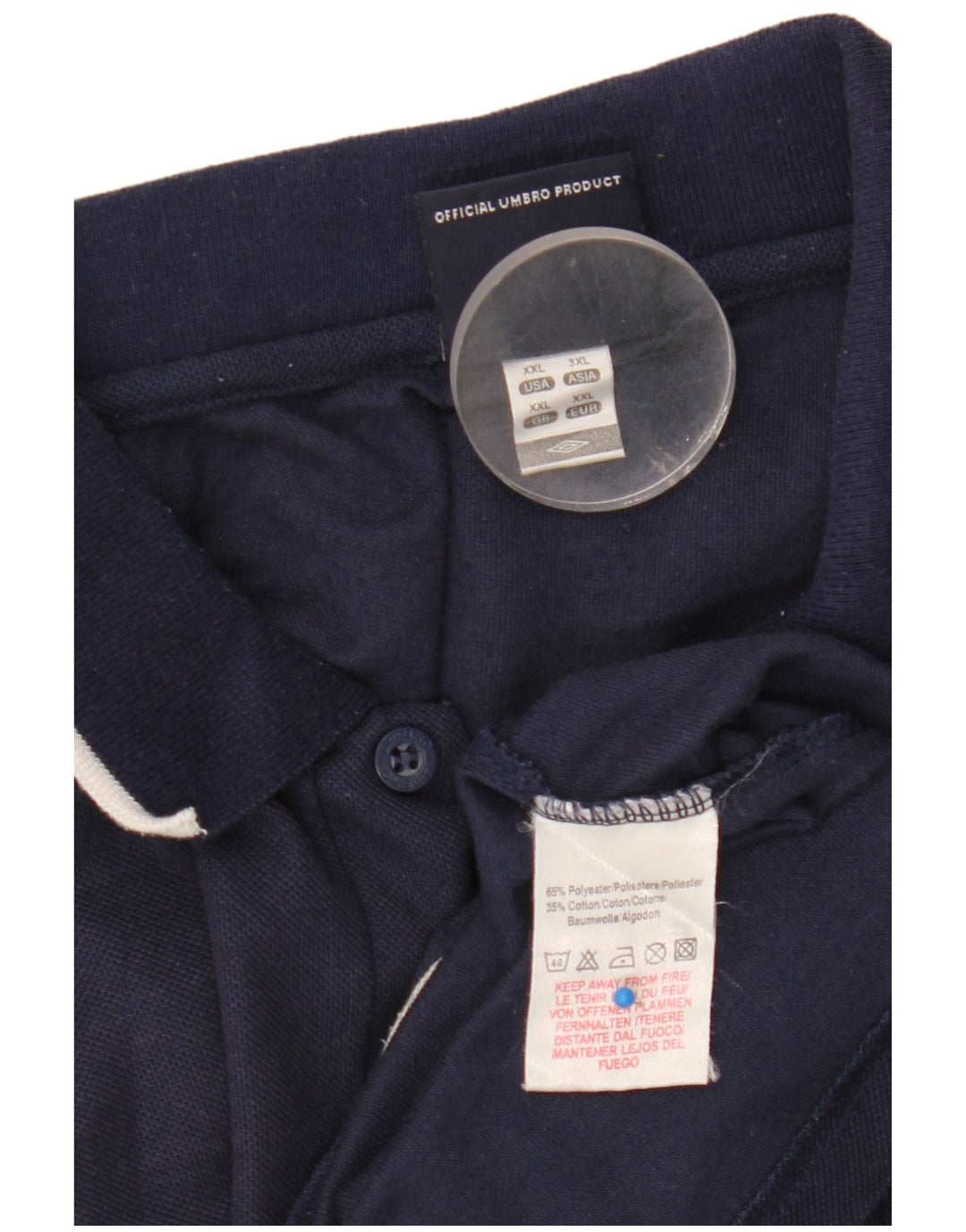 Umbro Polo Homme 2XL Bleu Marine Polyester