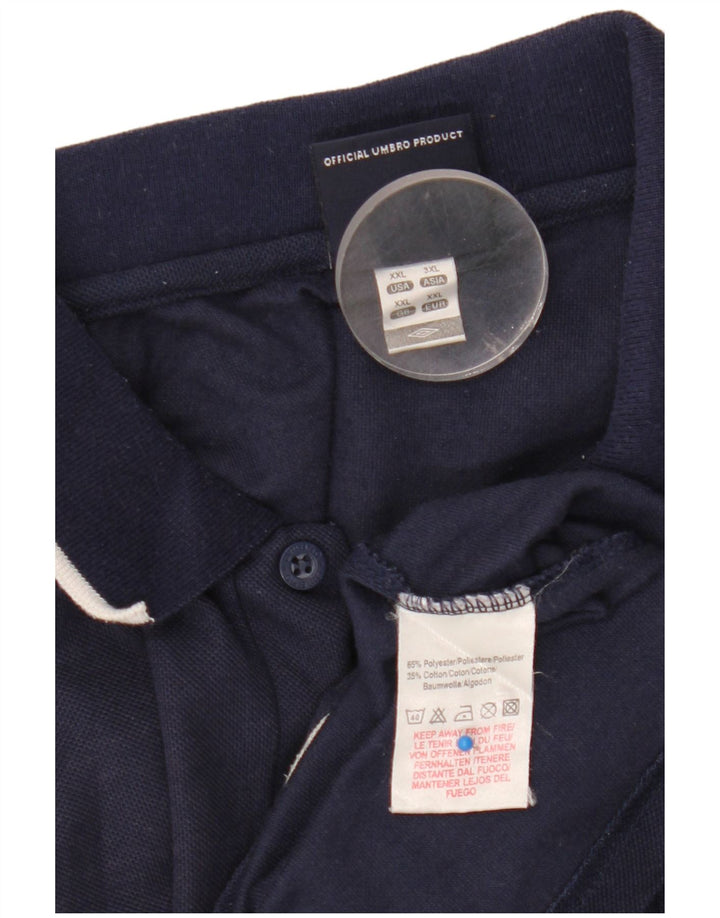 Umbro Polo Homme 2XL Bleu Marine Polyester
