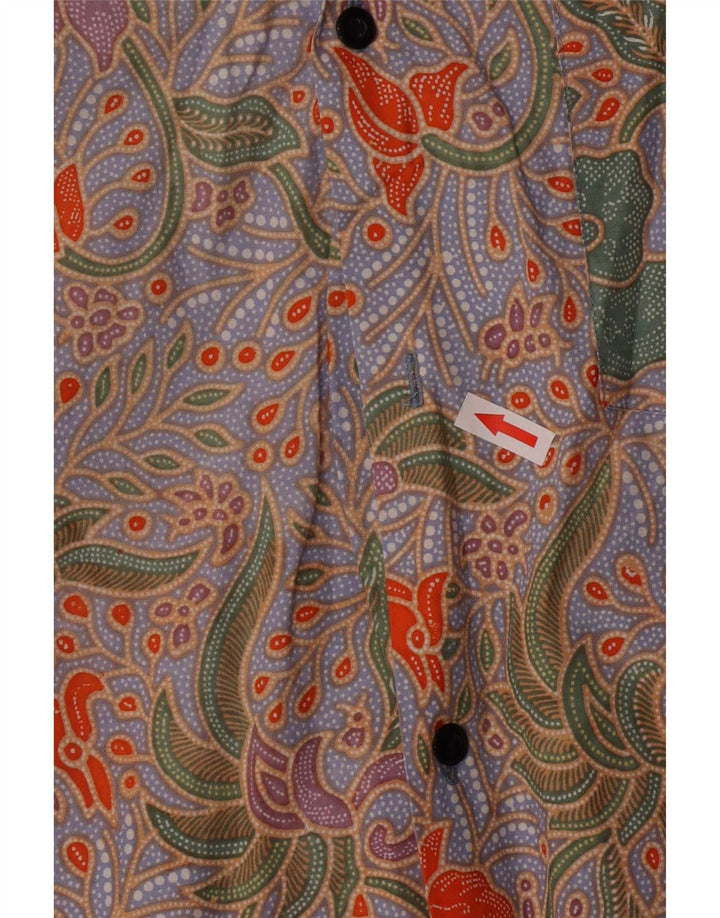 Chemise à manches courtes Vintage pour hommes, rayonne Paisley multicolore moyenne