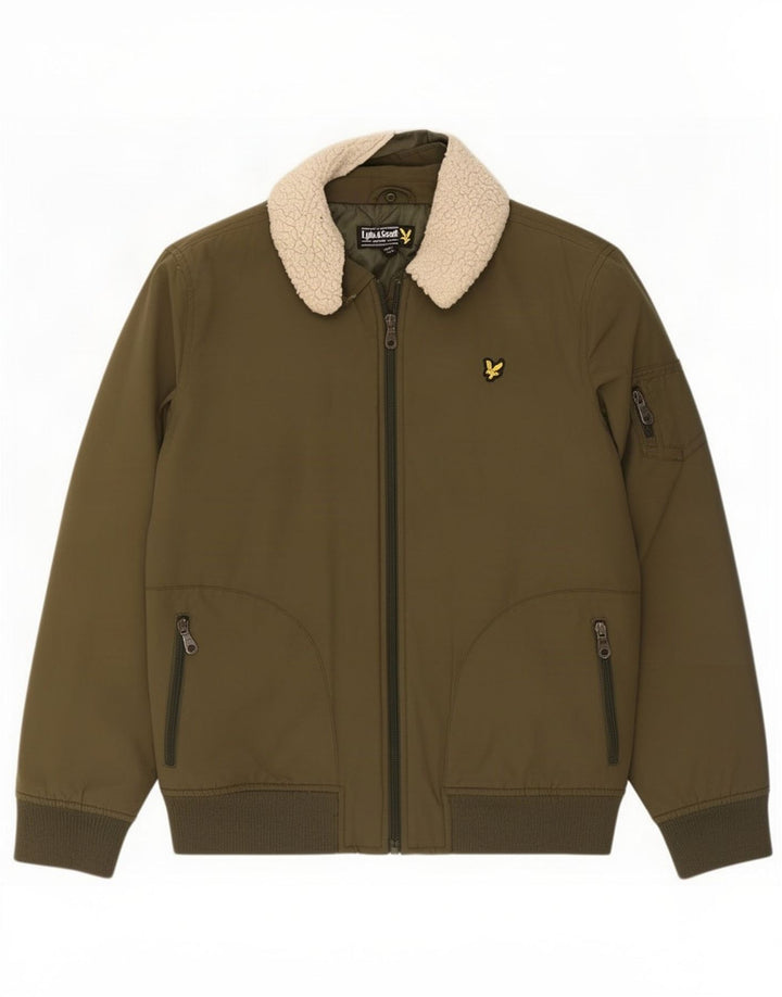 Lyle & Scott Bomber Jacket Garçon 14-15 ans Vert Coton
