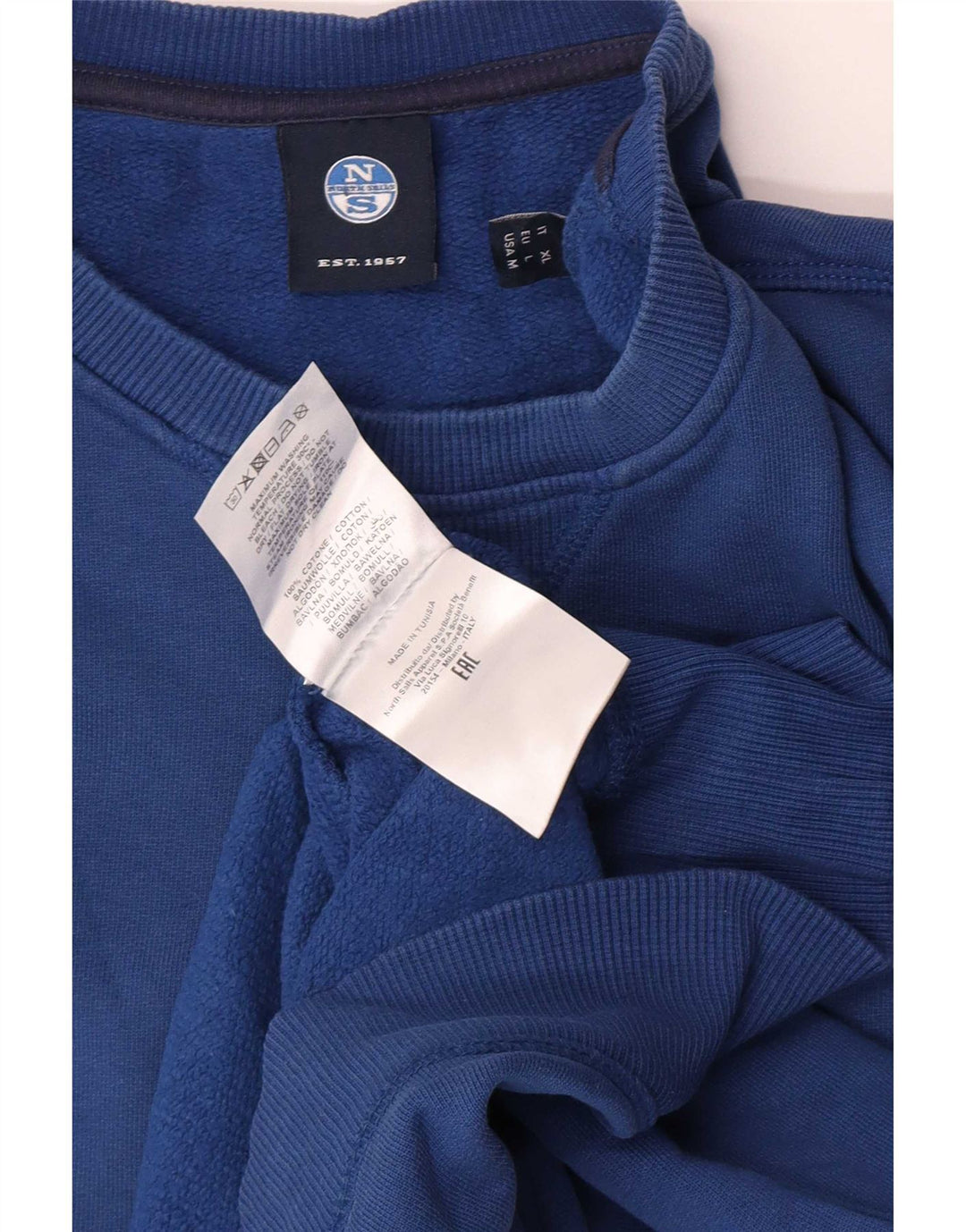 North Sails Sweat-shirt pour homme en coton bleu Taille L